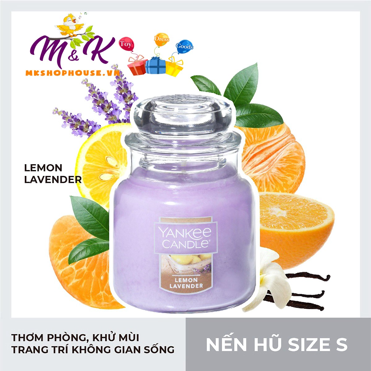 Nến Hũ size S -YANKEE CANDLE _ Lemon Lavender