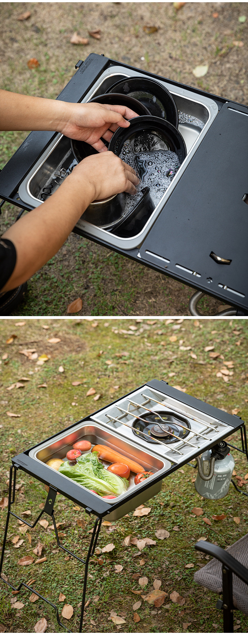 Chậu rửa inox dùng cho bàn IGT Campingmoon CK-26