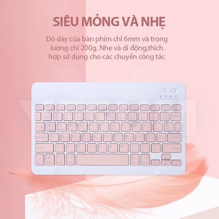 Bộ bàn phím bluetooth không dây mini 10 inch - D1435