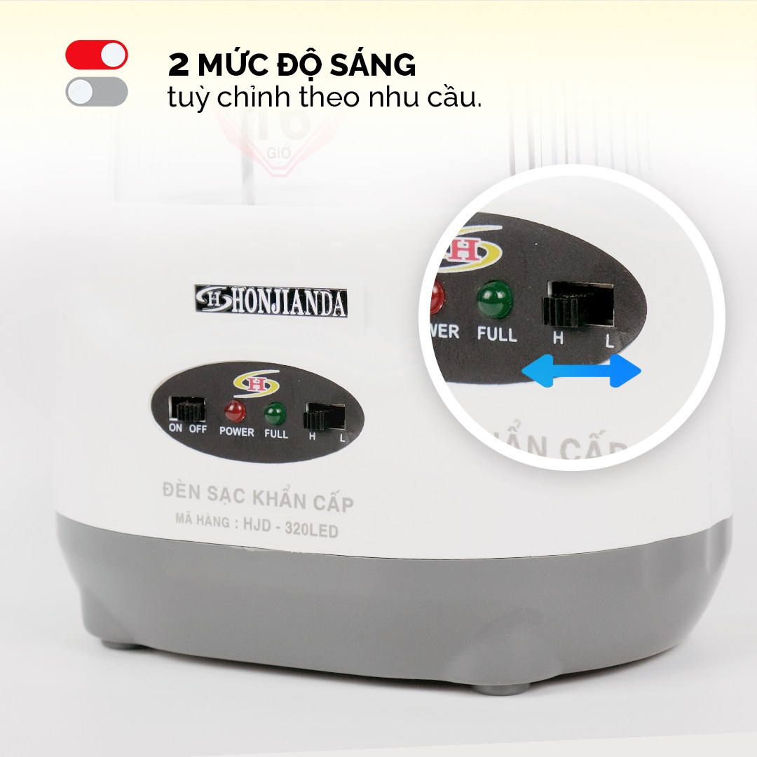 Đèn sạc LED chiếu sáng Honjianda HJD-320 LED