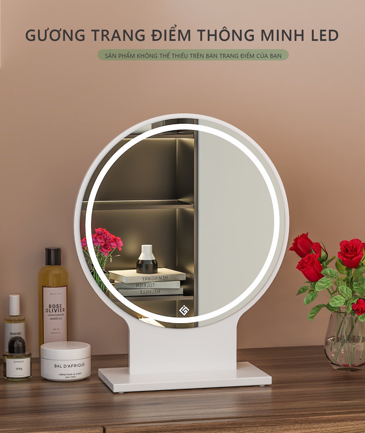 Gương Để Bàn Led Cảm Ứng - GP214