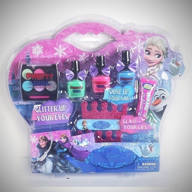 Bộ đồ chơi phụ kiện set trang điểm, make up thật phong cách búp bê Nữ hoàng băng giá Fzoren Elsa