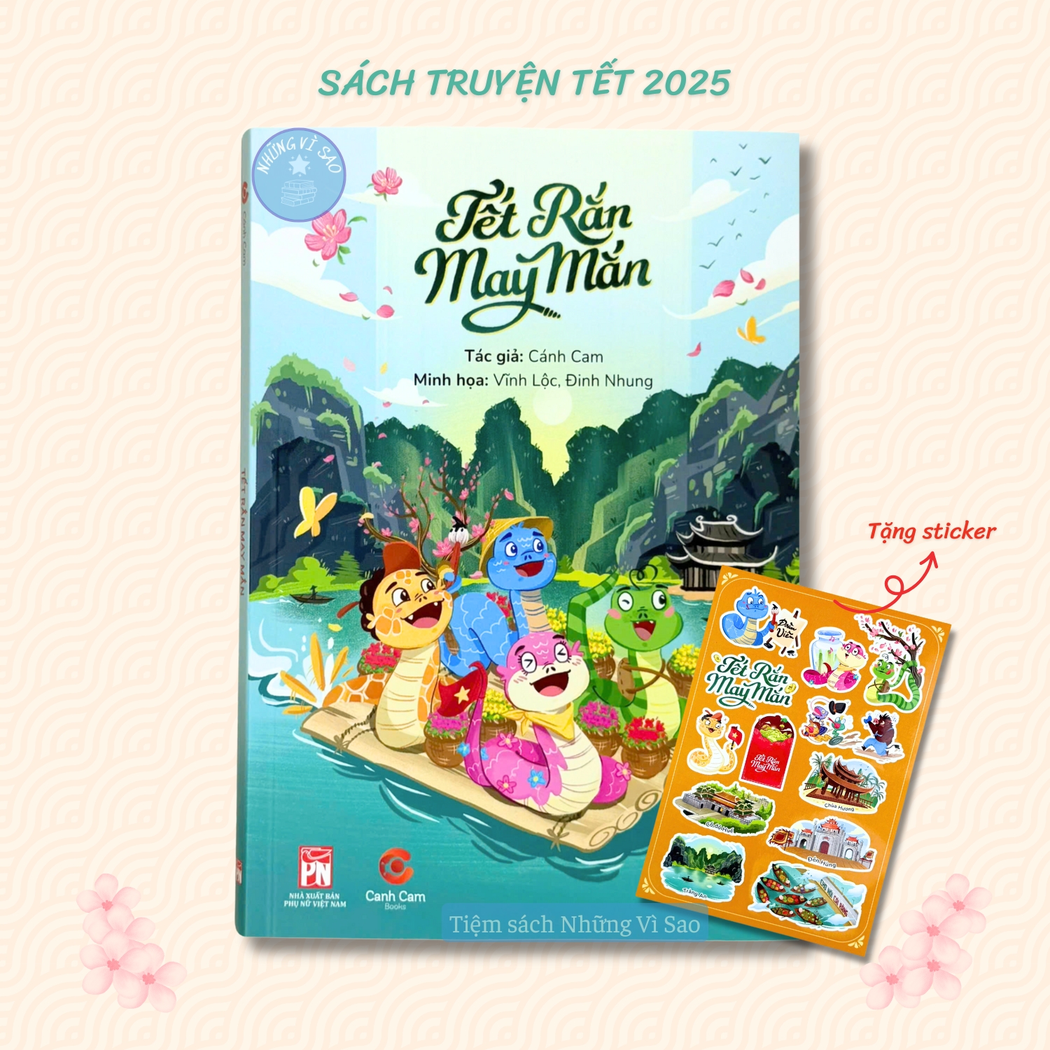 Sách tết 2025 - Tết rắn may mắn (tặng kèm sticker) - Bìa mềm