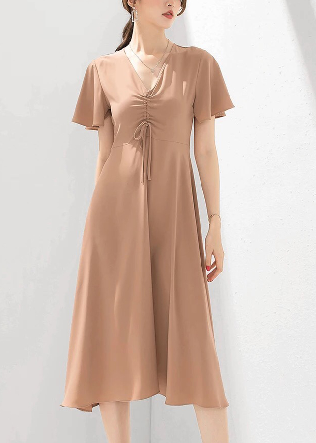 Đầm xòe rút dây ngực - DT714