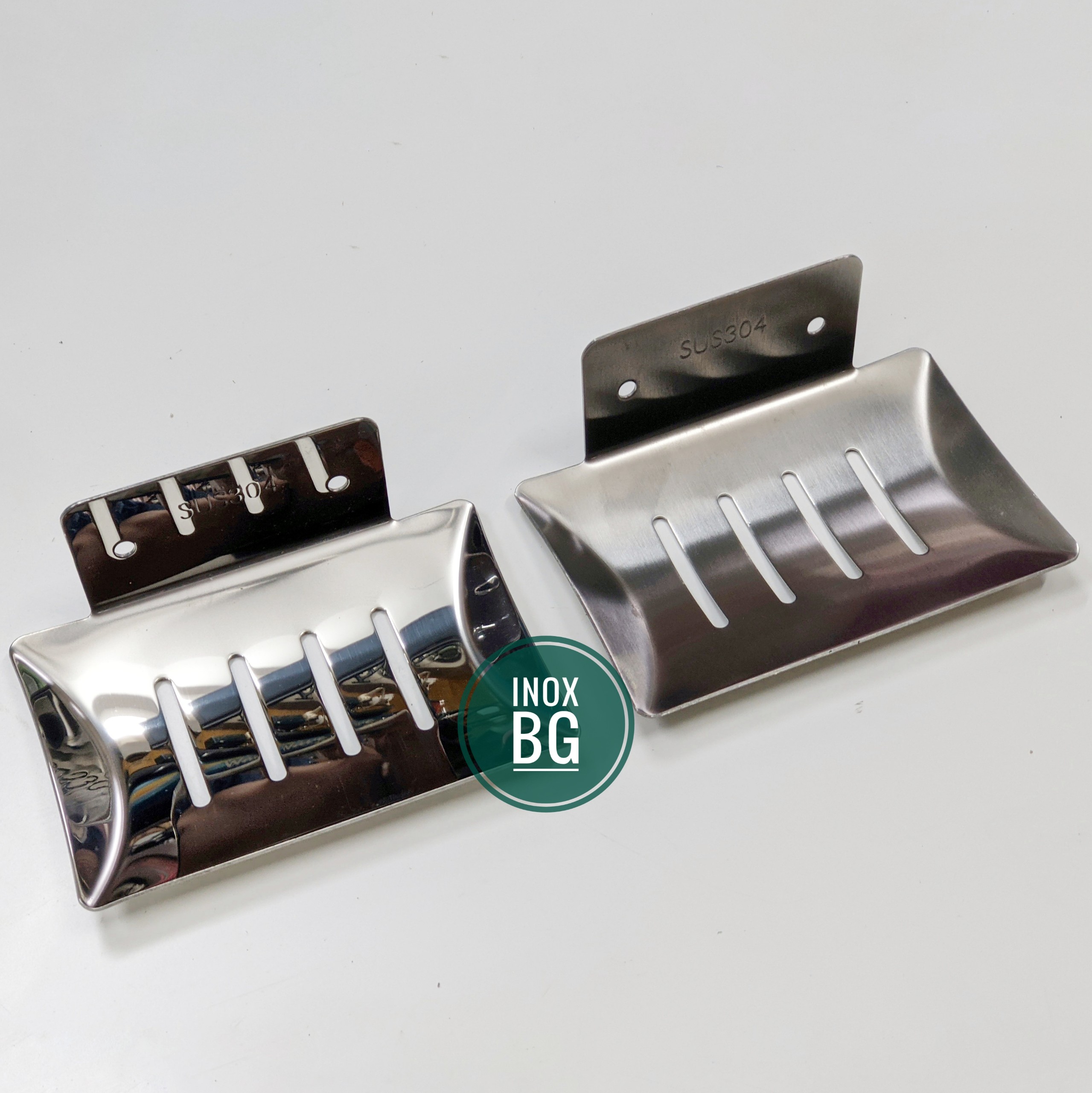 Khay đựng xà phòng tắm inox 304 mờ dán tường hoặc khoan tường