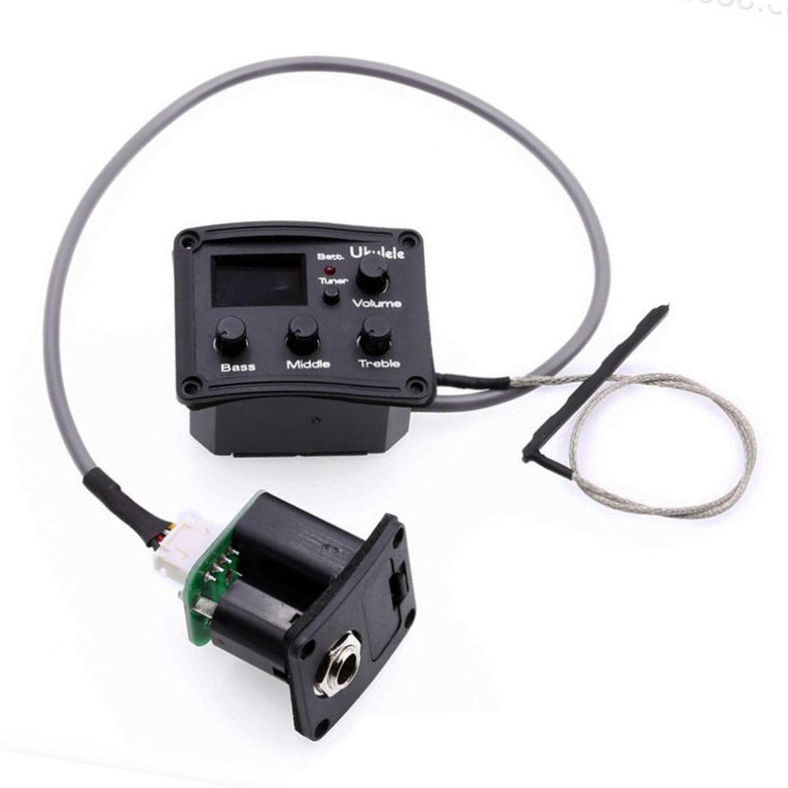 EQ Equalizer Tuner System, 3 Band Pickup, EQ Equalizer Piezo Digital Tuner Pickup , for 3 Band with LCD Display Instrument Replacements