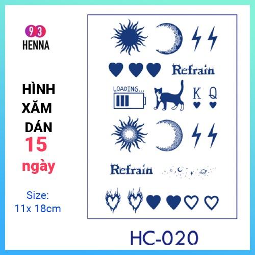 Hình Xăm Dán Tạm Thời Thảo Dược 15 Ngày mã HC020