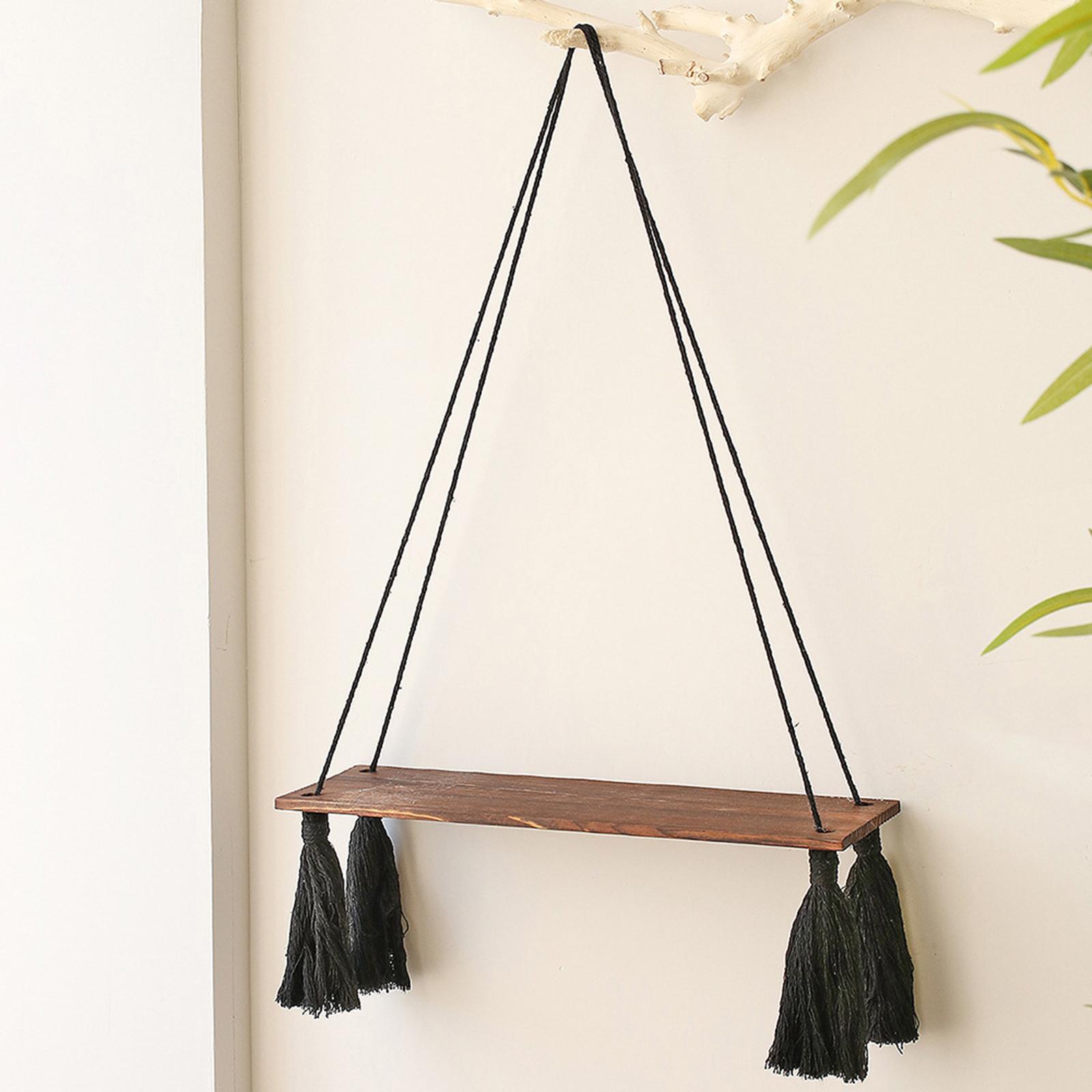 Macrame Wall Hanging Shelf Floating Shelf Plant Shelf for Bedroom ...