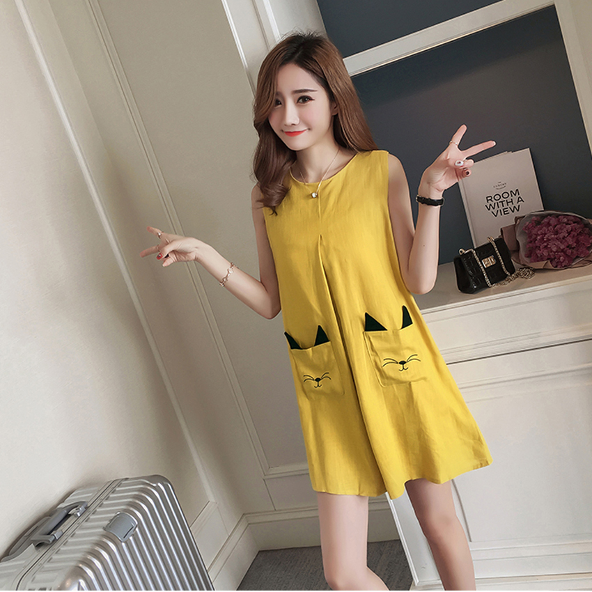 Đầm suông nữ chất mát kiểu dáng Hàn Quốc