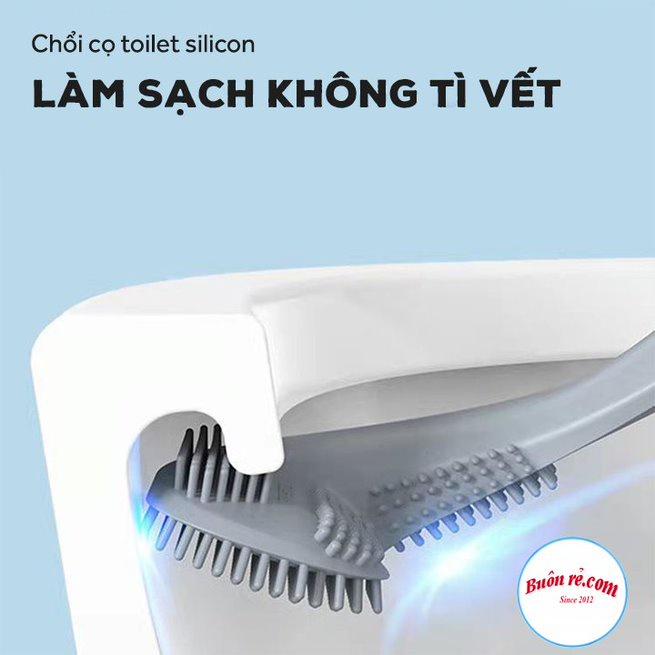 Chổi silicon cọ bồn cầu TẶNG KÈM móc dính hình GẬY ĐÁNH GOFL thông minh, tiện ích 01460