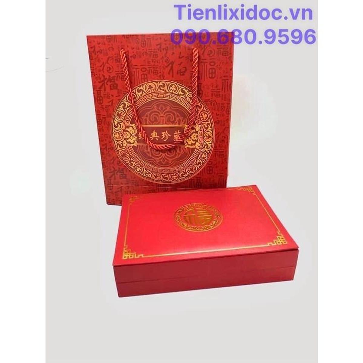 Bộ Qùa Tết Bộ Tam Đa PHÚC LỘC THỌ Mạ Vàng