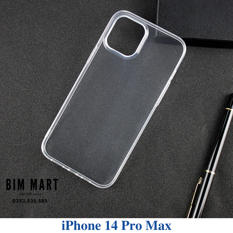 Ốp lưng dành cho iPhone 14 Pro Max silicon dẻo trong suốt cao cấp A+