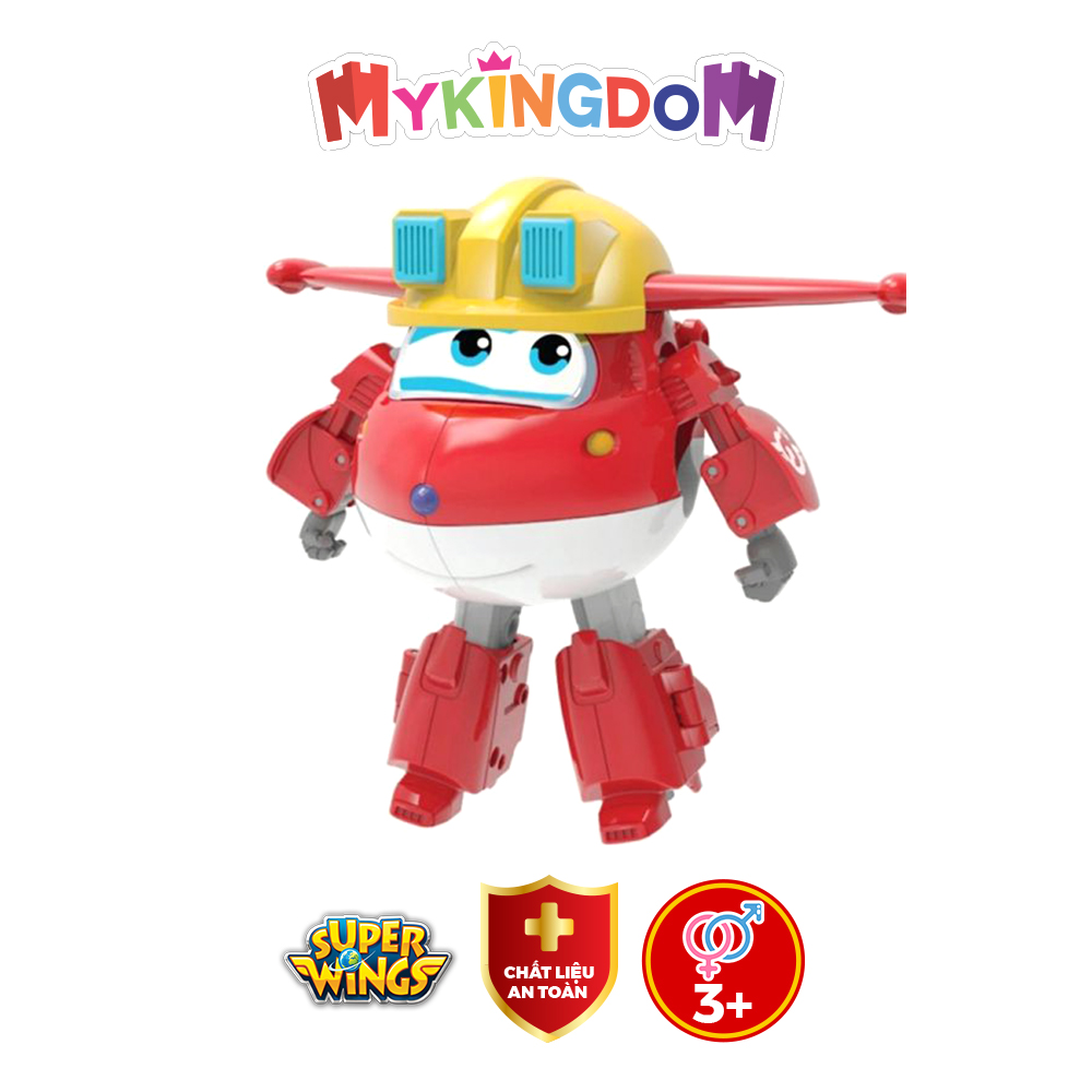 Robot Biến Hình Máy Bay Cỡ Lớn Super Wings Jett Team Xây Dựng YW730211