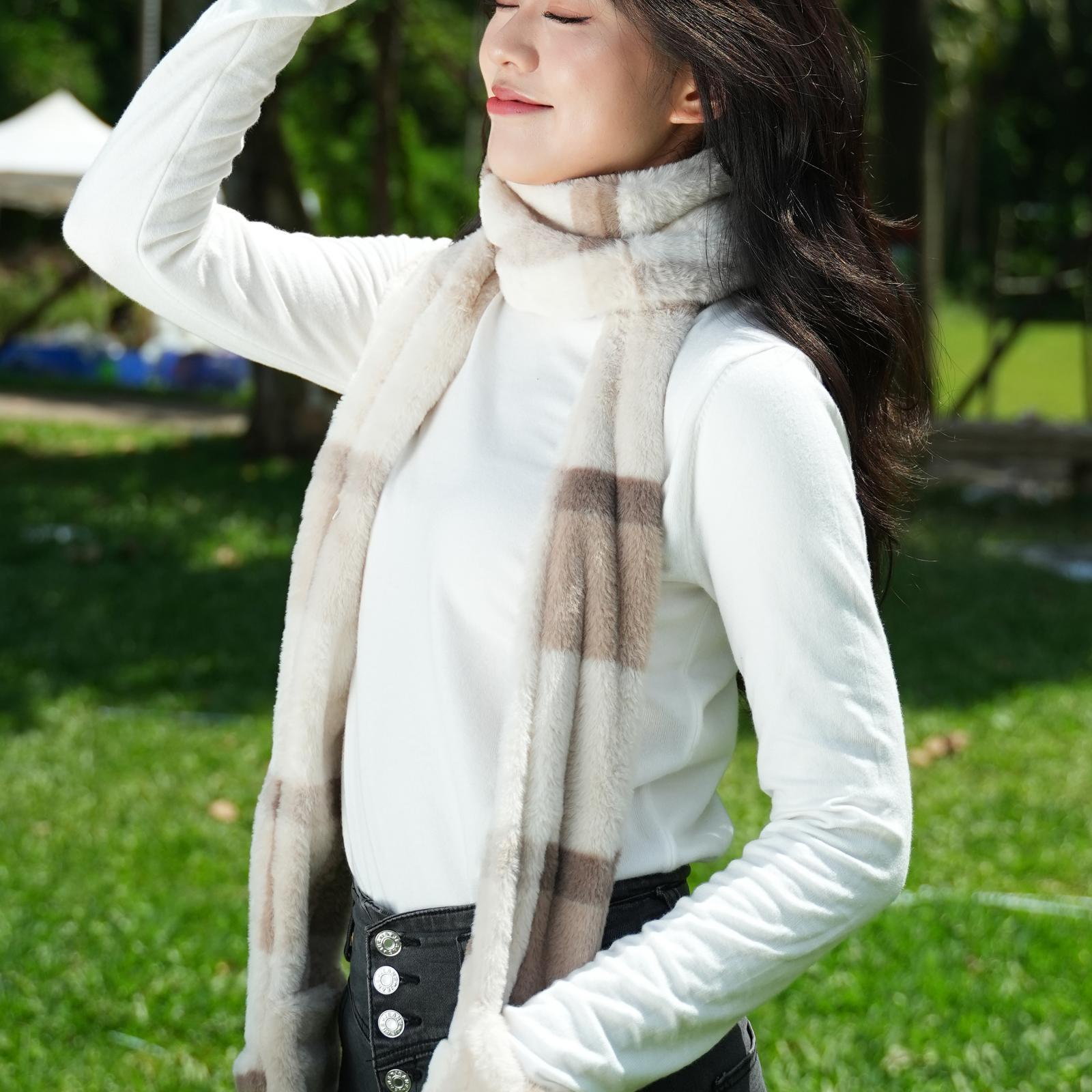 Winter Heating Scarf, Warm Washable Neck Heating Pad for Skiing Camping Women Men