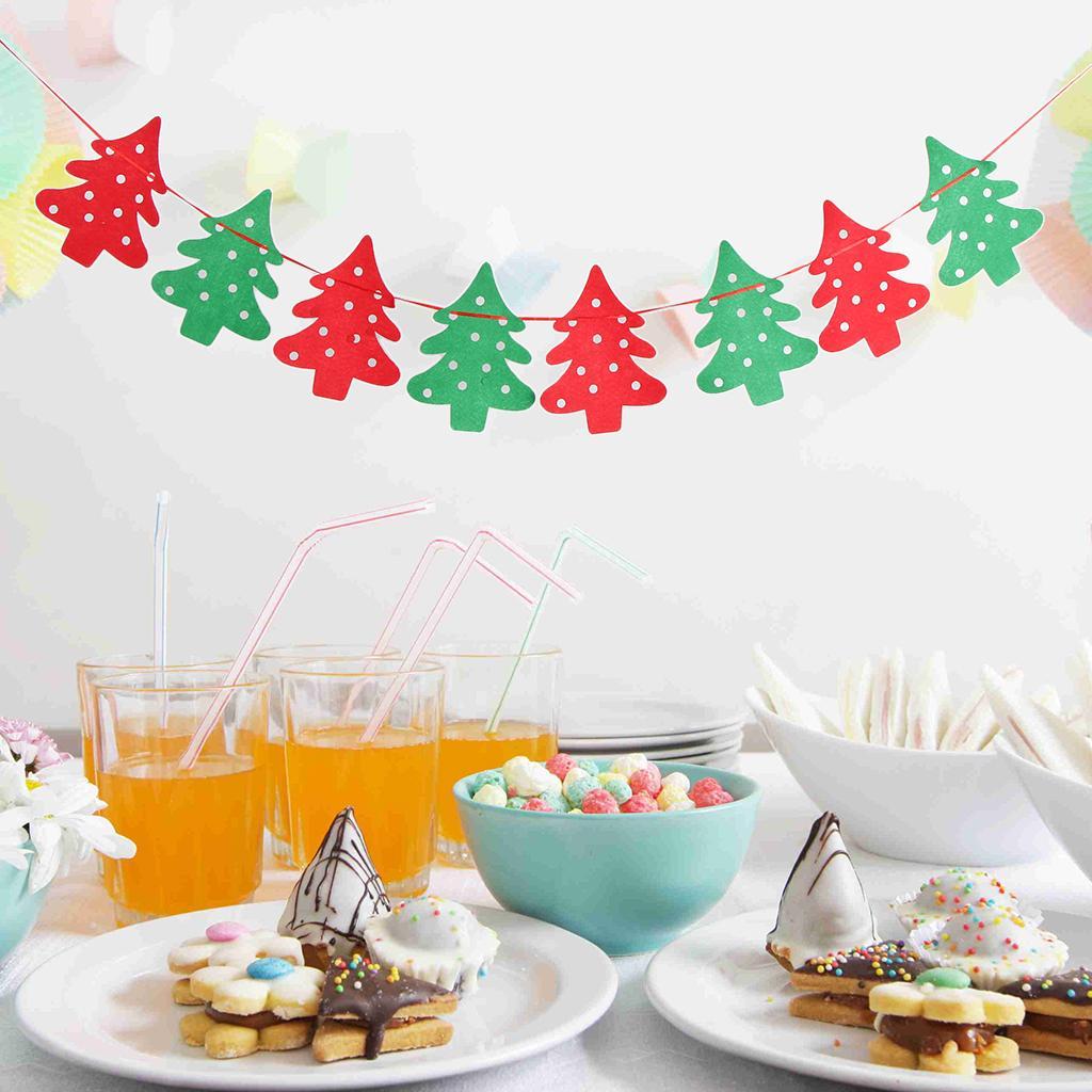 Christmas Non Woven Banners Garland Hanging Decor