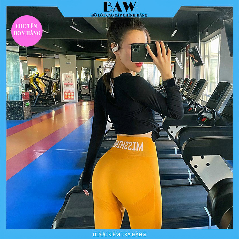Quần Tập Gym, Quần Yoga Nữ chất thun lạnh dáng legging thể thao cao cấp Thương Hiệu BAW GY1
