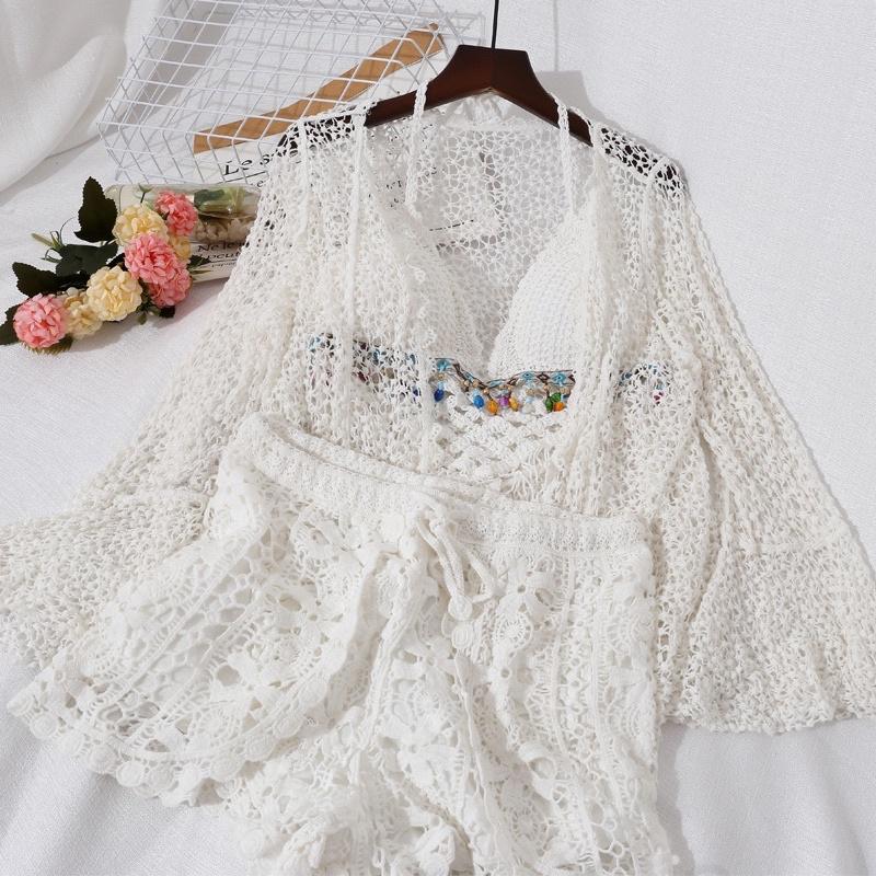 60-Set bộ bơi bikini 3 chi tiết len móc hot hit mix ngẫu nhiên