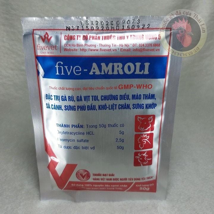 COMBO 1 GÓI - FIVE AMROLI - GÀ RÙ , GÀ TOI - 1 gói / 50 gram