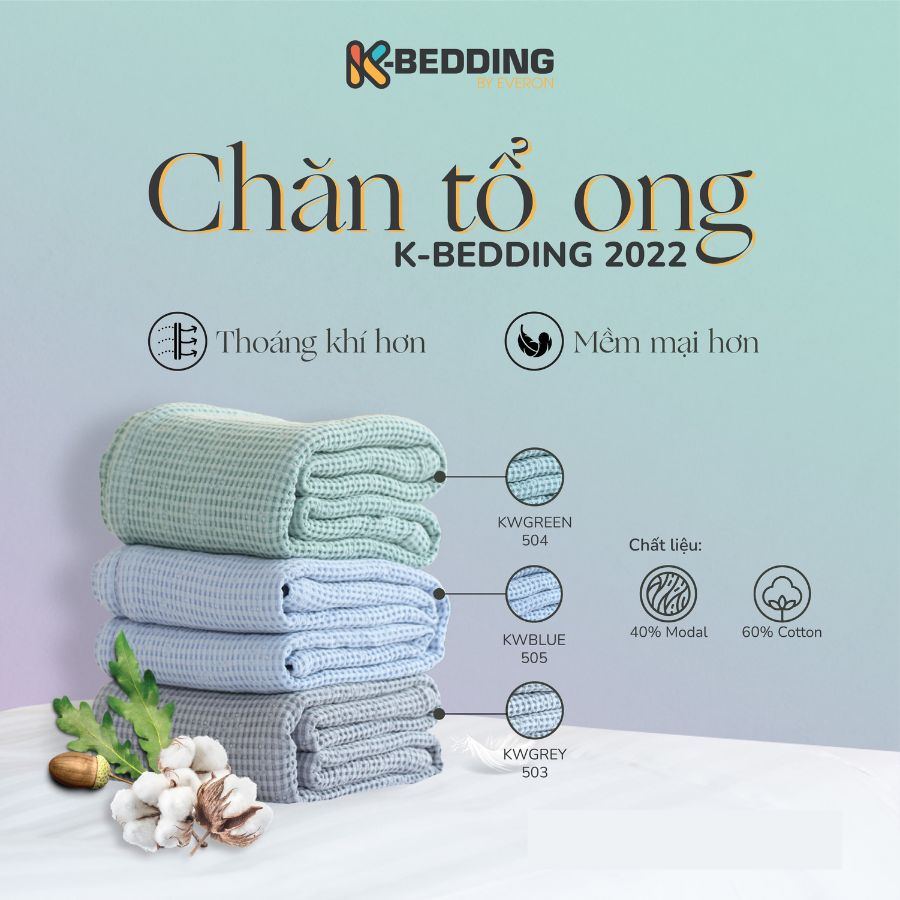 Chăn Tổ Ong K-Bedding 180 x 200 cm