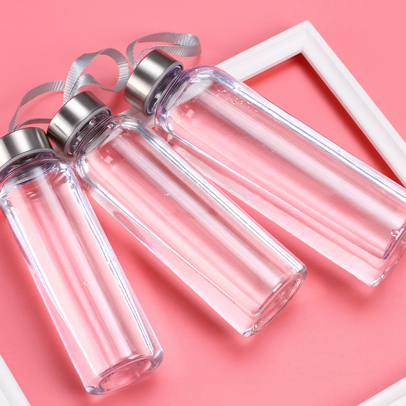 Bình Đựng Nước Trong Suốt Có Dây Xách 300ml