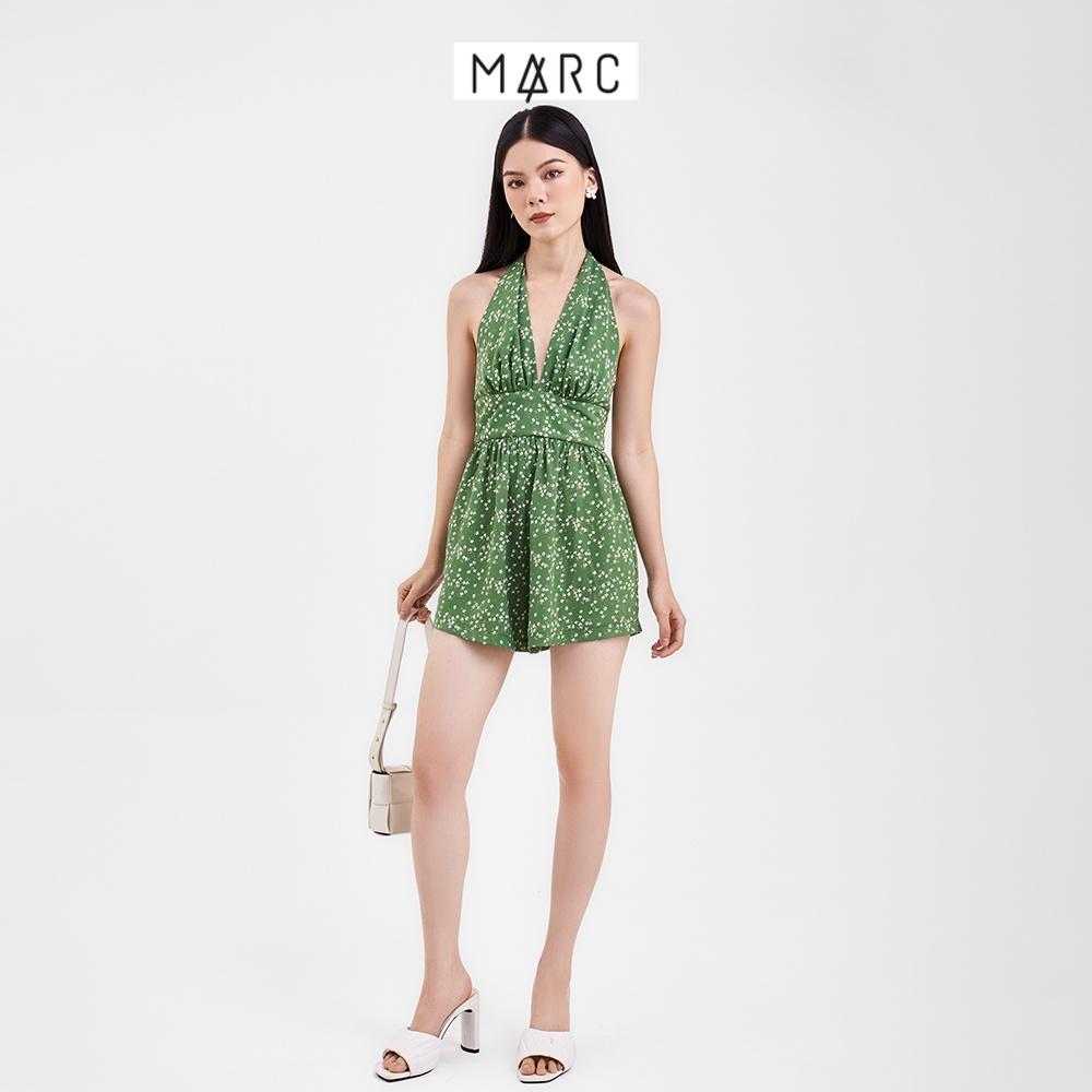 Jumpsuit nữ MARC FASHION hoạ tiết hoa cổ V CBVH0515