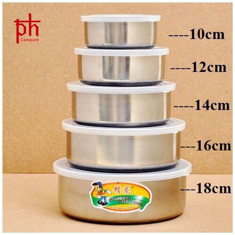Bộ 5 thố inox Protect fresh box  đựng đồ ăn nhà bếp