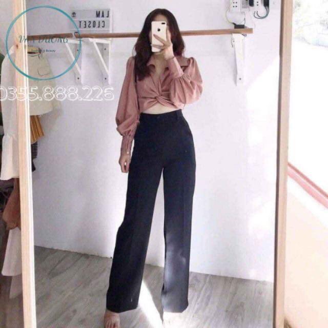 Quần tây nữ, quàn vải ống rộng chất tuyết mưa cao cấp