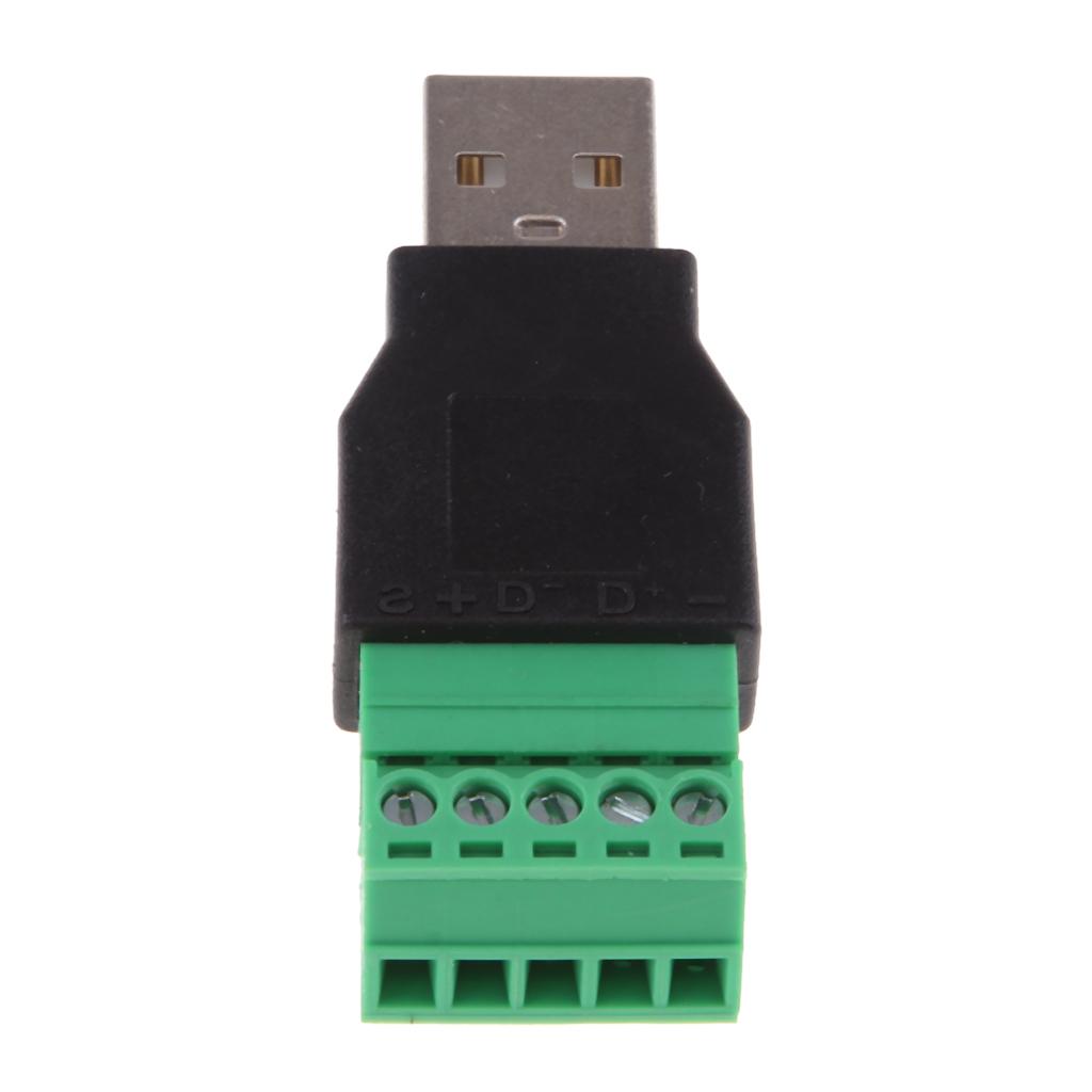 USB 2.0 Type A Male to 5 Pin Screw with  Connector