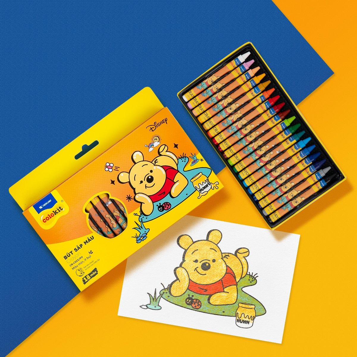 Bút sáp 18 màu Pooh Thiên Long Colokit CR-C013/PO