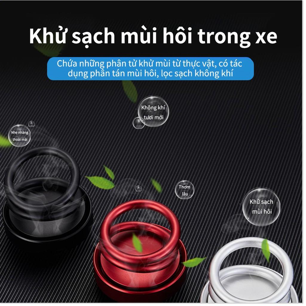 Dụng cụ khử mùi ô tô với miếng hương liệu cao cấp, thiết kế vòng xoay khếch tán mùi hương tự động