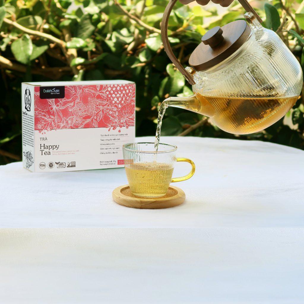 Combo 15 gói Trà thảo dược Lên Men Happy Tea - Cung cấp lợi khuẩn ổn định hệ vi sinh đường ruột, Giảm mệt mỏi, ngủ ngon