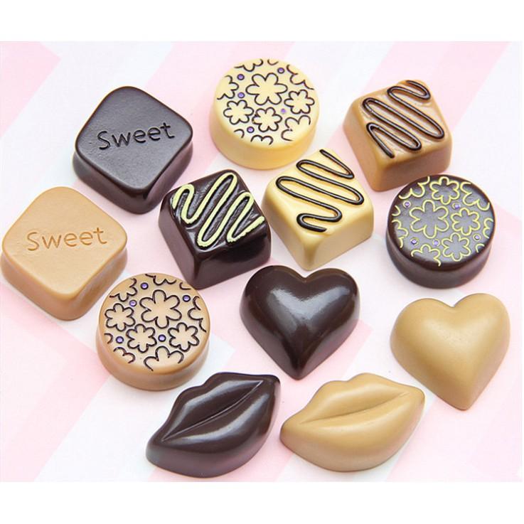 Chuyên Charm * Charm mô hình các loại Chocolate ngọt ngào trang trí nhà búp bê, vỏ ốp điện thoại, dán tủ lạnh, DIY