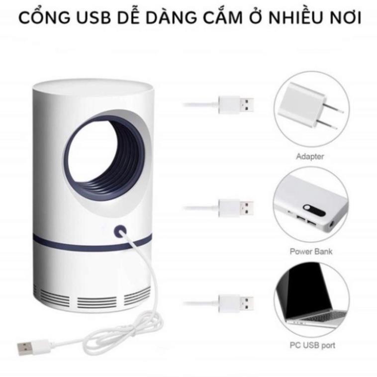 Đèn Bắt Muỗi Côn Trùng Hình Trụ Cổng USB - Máy Bắt Muỗi Ruồi Thông Minh Diệt Côn Trùng Bằng Đèn LED