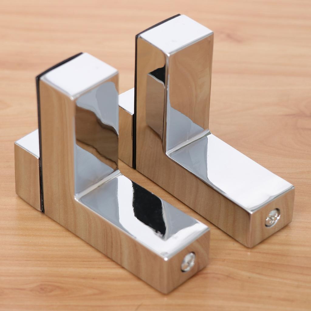 Solid Metal Adjustable Wood/Glass Shelf Bracket Wall Mount Brushed Nickel