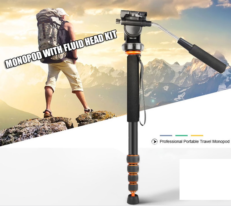 Chân đơn Monopod Beike QZSD-188 có củ dầu, Hàng nhập khẩu