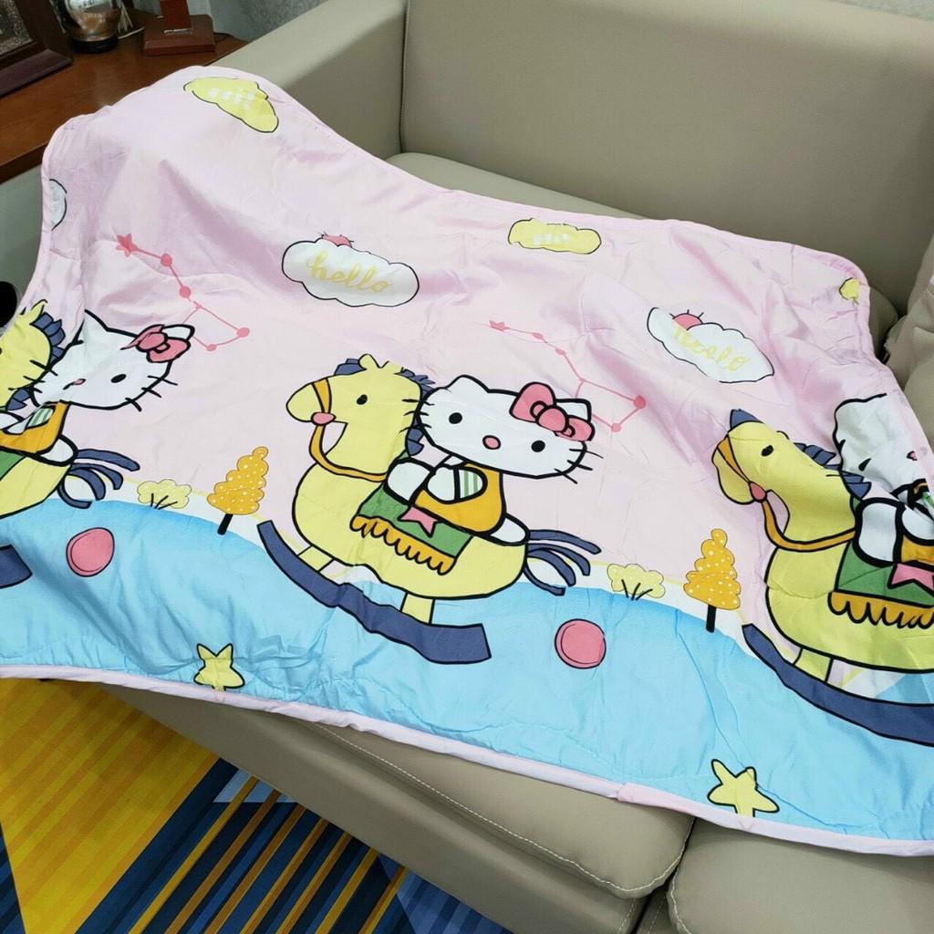 Chăn cotton đũi 1m1 x 1m4 mỏng, mát đắp hè thu