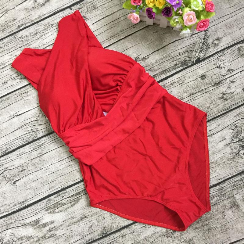 Plus Kích Thước Sâu V Chéo Một Mảnh Nữ Cắt Ra Dây Đồ Bơi Đi Biển Gợi Cảm Bộ Đồ Tắm Đồ Bơi