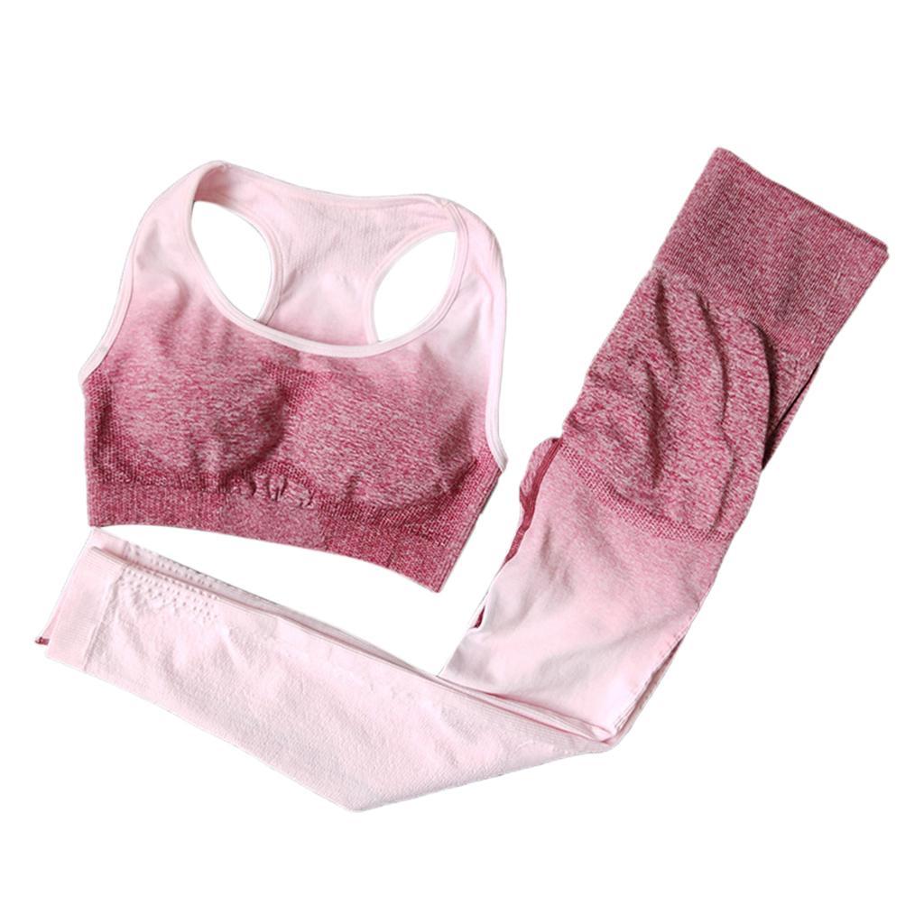 Women 2 Pieces Tracksuit Sports Bra Legging Pants Yoga Set Outfit