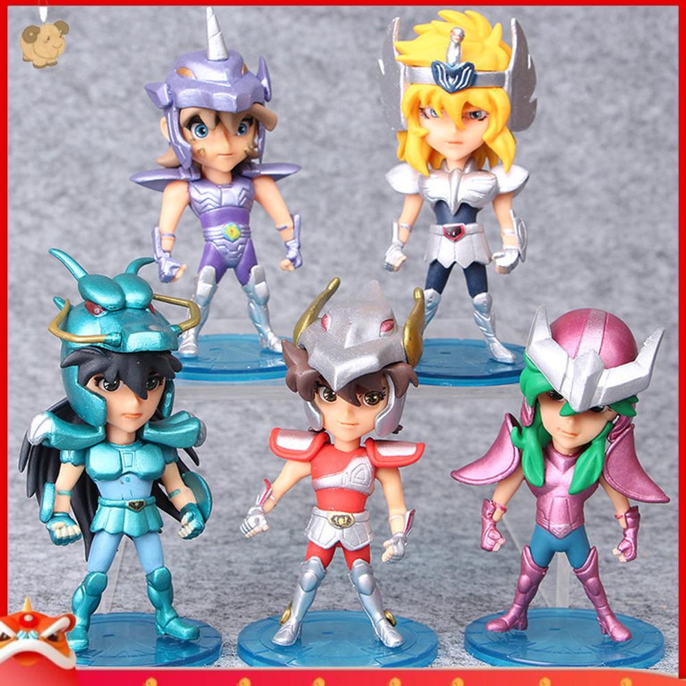 【EY】5Pcs/Set Mini PVC Anime Saint Seiya Myth Action Figures Model Toys Collectible