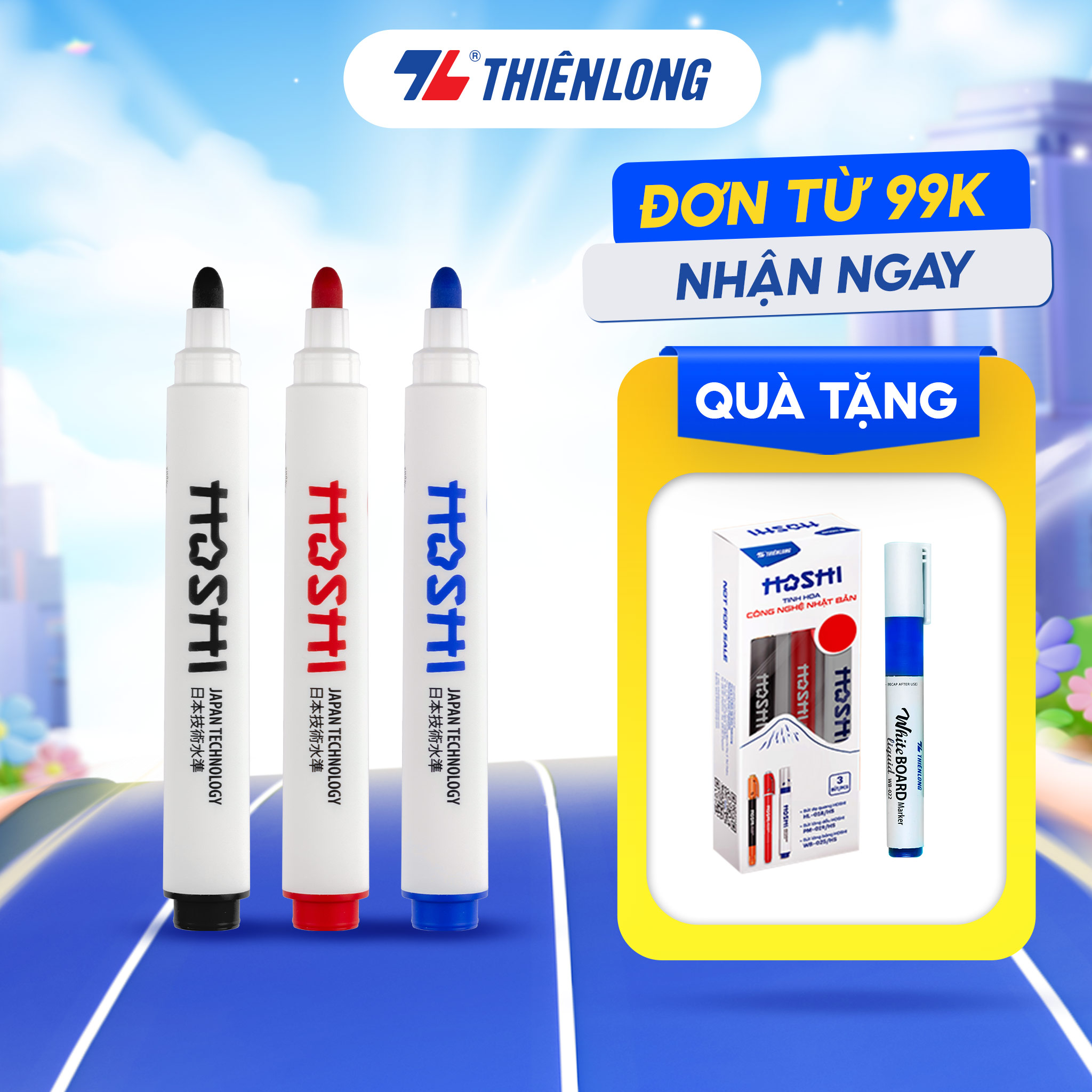 Bút lông bảng Hoshi Thiên Long WB-025/HS - Công nghệ Nhật Bản