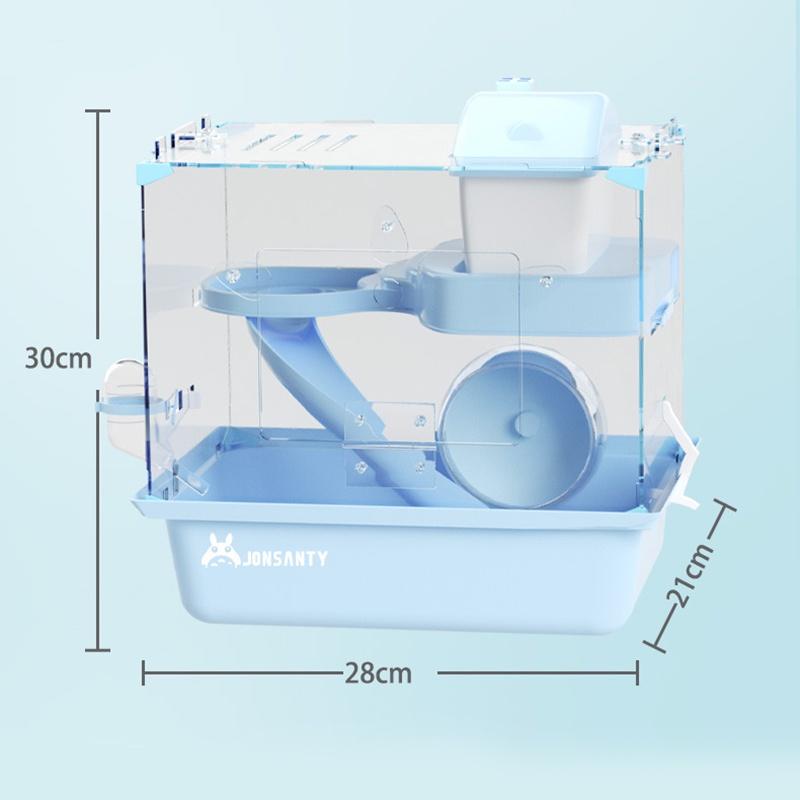 Lồng Hamster Lâu Đài Acrylic Trong Suốt Chống Lạnh Cho Thú Cưng