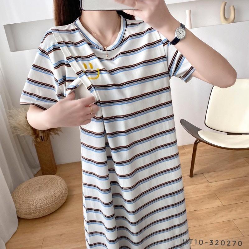 Váy thun kẻ cho con bú VT10