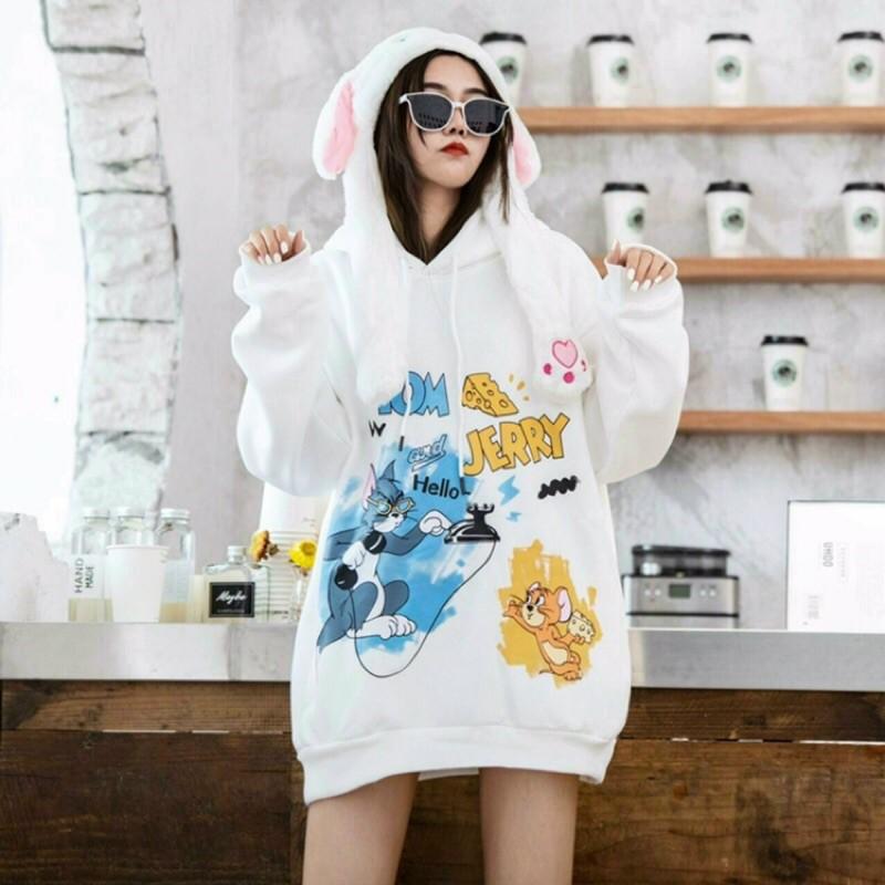 Áo hoodie nam nữ in mèo JERRYKIST