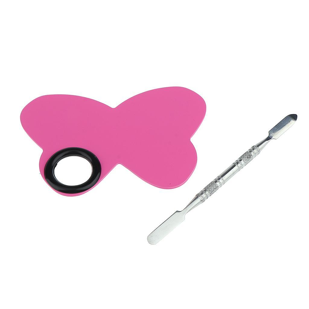 Cosmetic Makeup Mixing Blending Palette Spatula for Foundation Pigment Pink