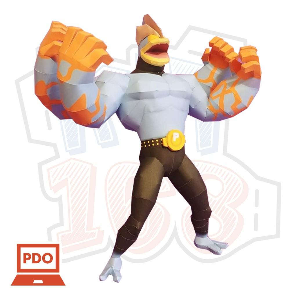 Mô hình giấy Pokemon Gigantamax Machamp