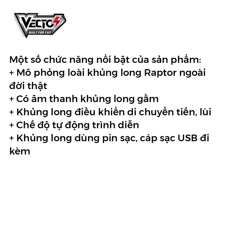 Đồ Chơi Khủng Long Dũng Mãnh Điều Khiển Từ Xa Raptor VECTO VT402