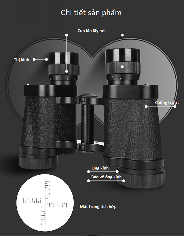 Ống nhòm cầm tay chuyên dụng dùng để đi săn, ngắm cảnh đu lịch phóng đại 8 lần siêu nét cao cấp (Tặng bộ 6 con bướm dạ quang phát sáng)