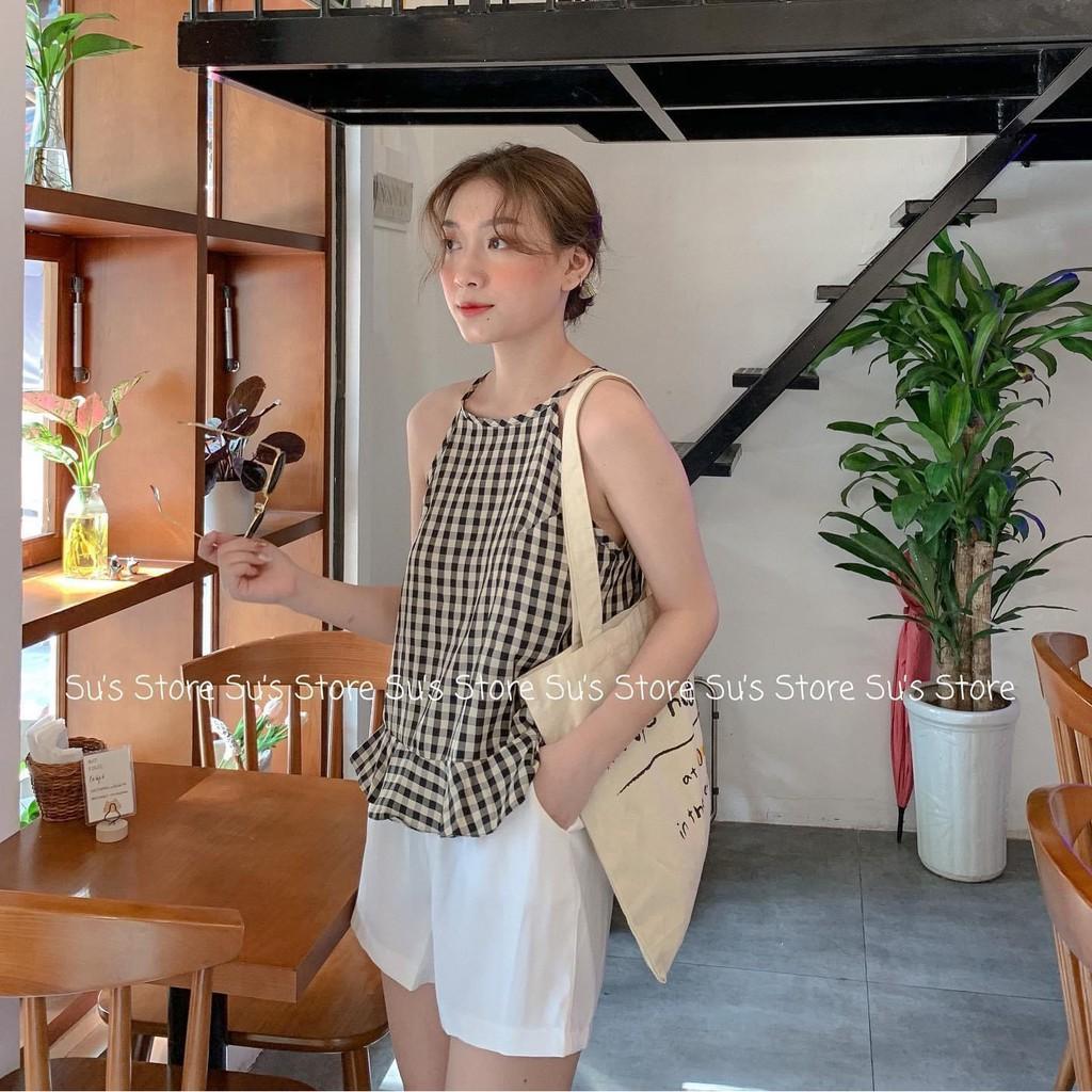 Áo yếm caro đuôi cá siêu kute