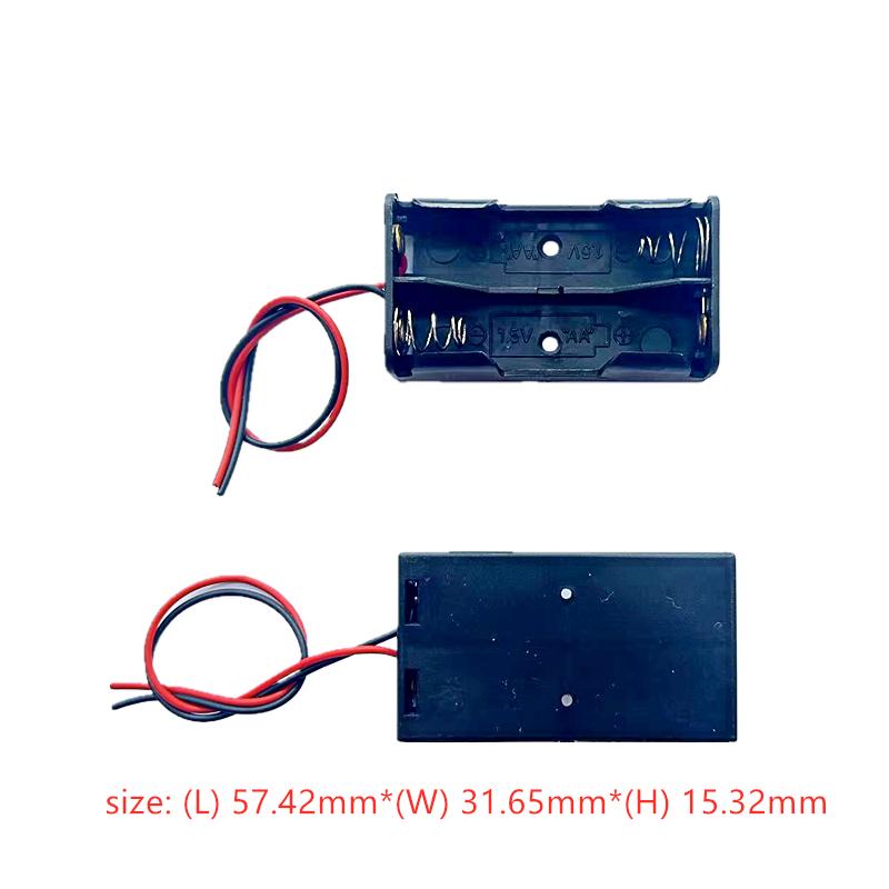5 Hộp đựng pin nguồn AA Hộp lưu trữ Hộp đựng đa mục đích Tự làm Giá đỡ pin AA LR6 Hộp đựng có dây cáp Màu sắc: 3AA 10 CÁI