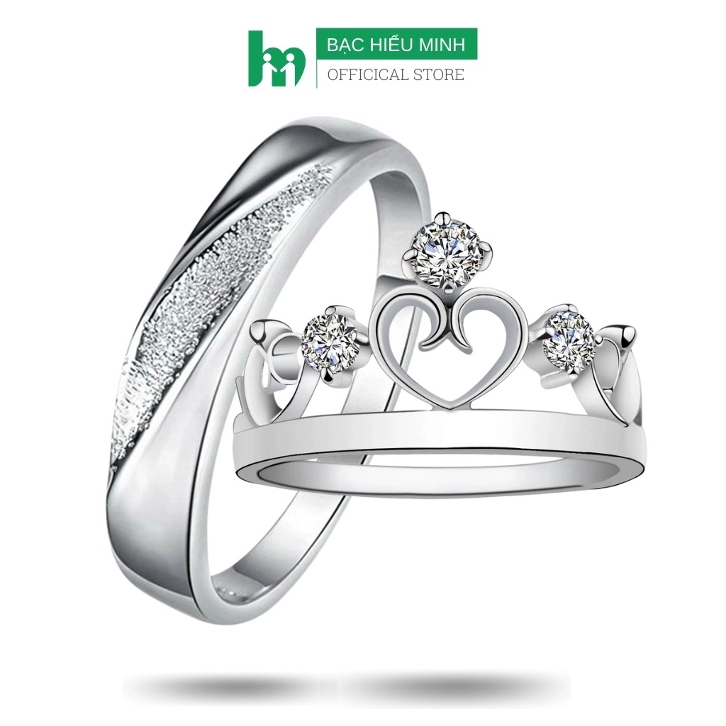 Nhẫn Đôi Bạc Nhẫn Cặp Bạc - Nữ Hoàng Trong Tim Anh BẠC HIỂU MINH NC652